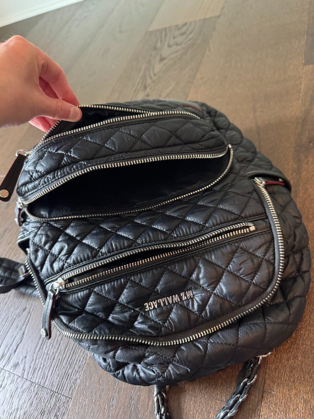 MZ Wallace Black Small Crosby Backpack - Picture 5 of 5